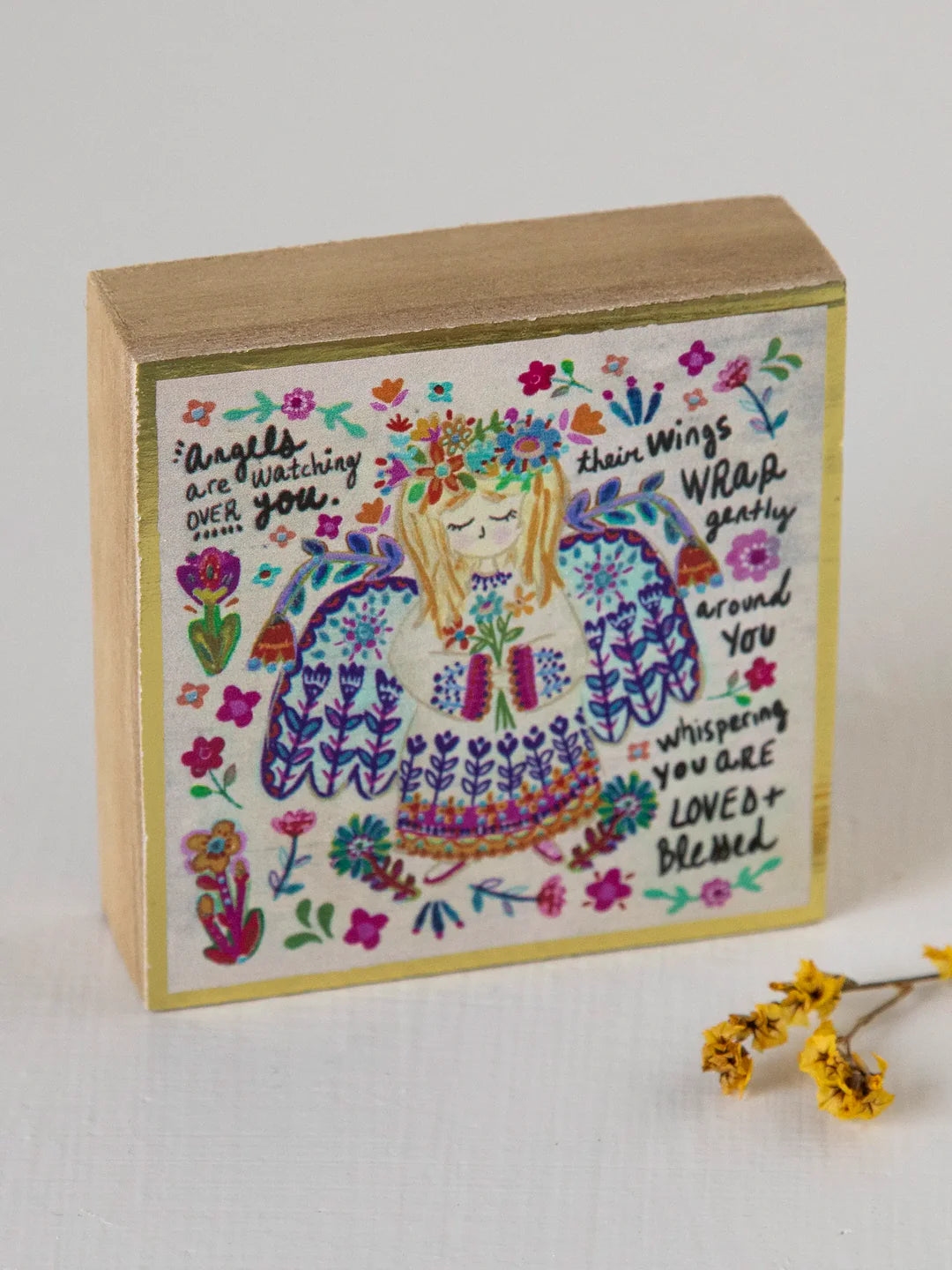 Tiny Block Keepsake - Angels Watching