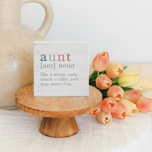 Aunt Definition Block Sign