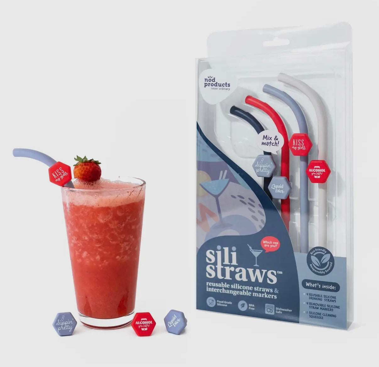 Reusable Straws with Charms