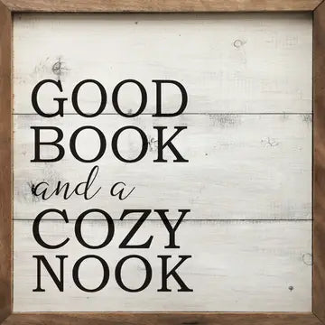 Good Book Cozy Nook Mini Sign