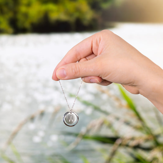 River Engraved Necklace in a Bottle