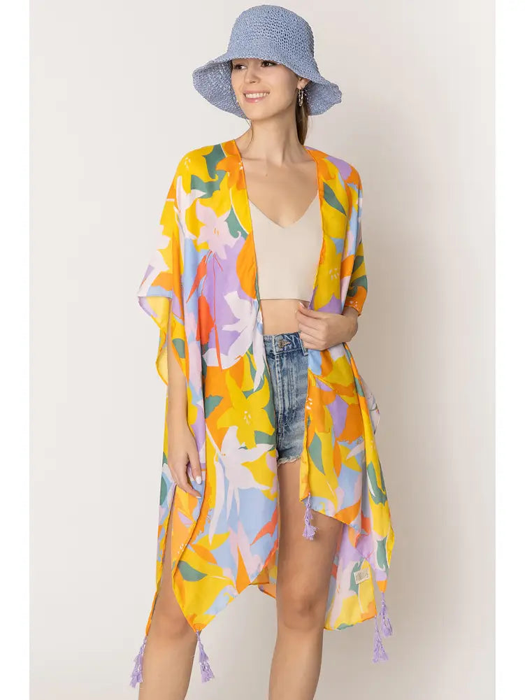 Floral Print Kimono