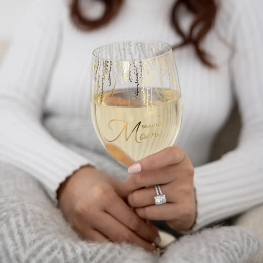 Mom - Gift Boxed Crystal Wine Glass