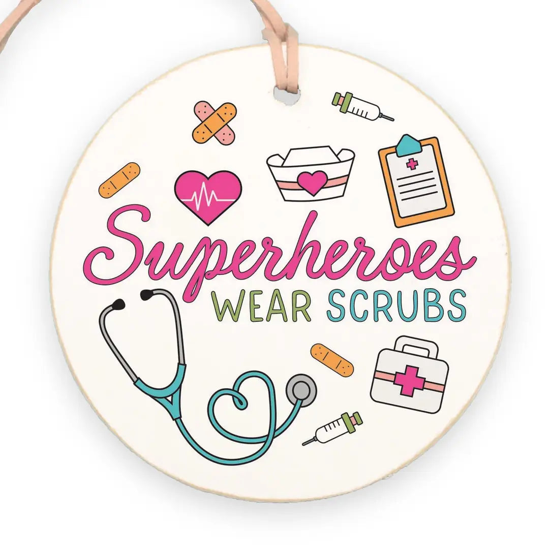 Ornament - Superhero's Wear Scrubs