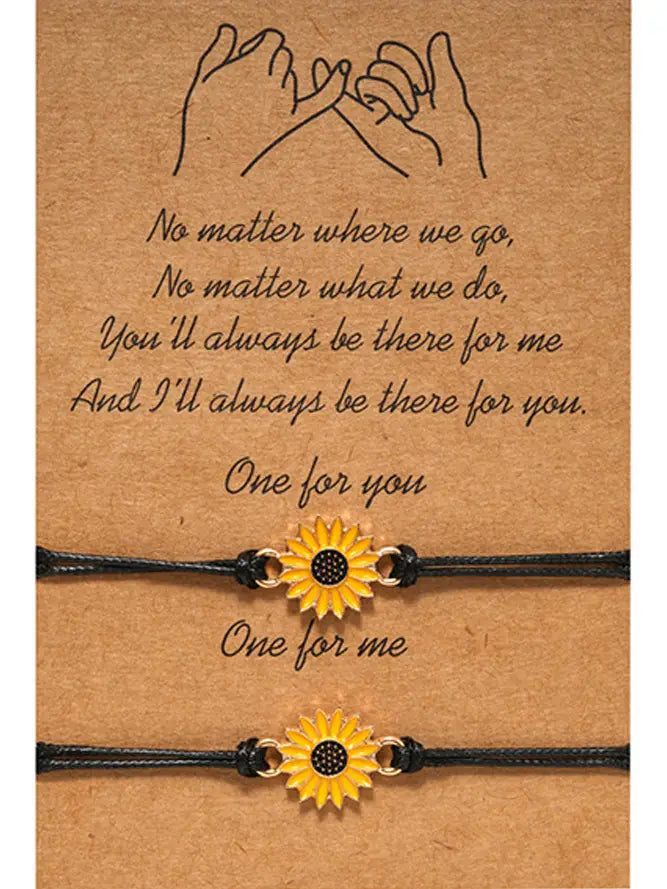 Sunflower Braided Bracelets