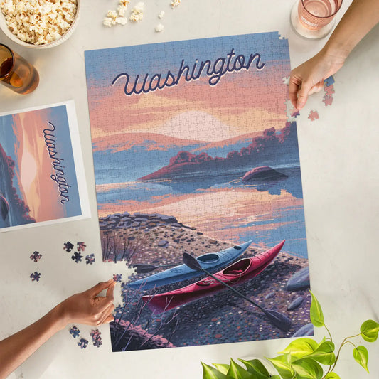 Washington State Lake and Kayaks Puzzle