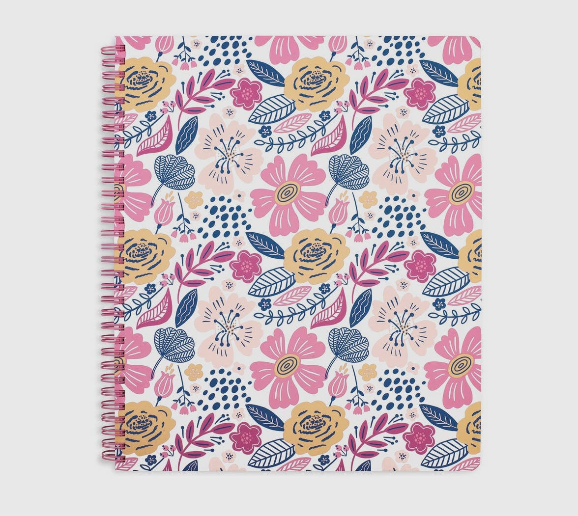 Mosaic Floral Large Spiral Notebook