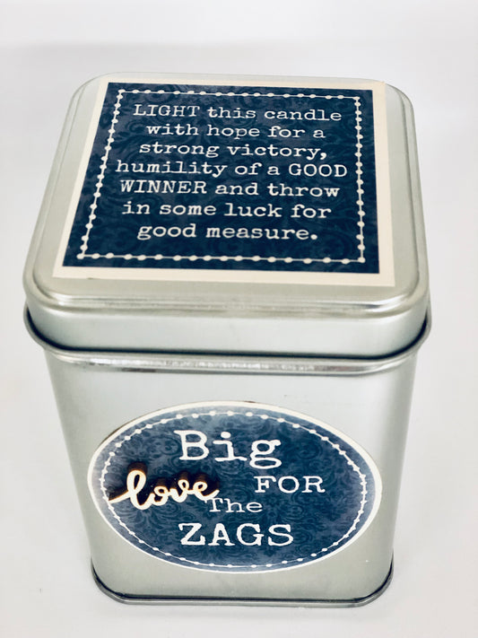 Gonzaga Fan Can Candle