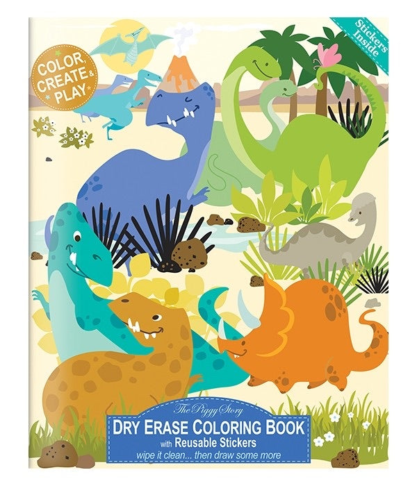 Dinosaur Dry Erase Coloring Book