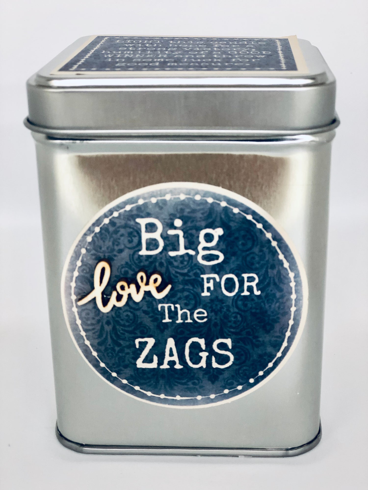 Gonzaga Fan Can Candle