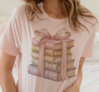 Stacked Books Tee