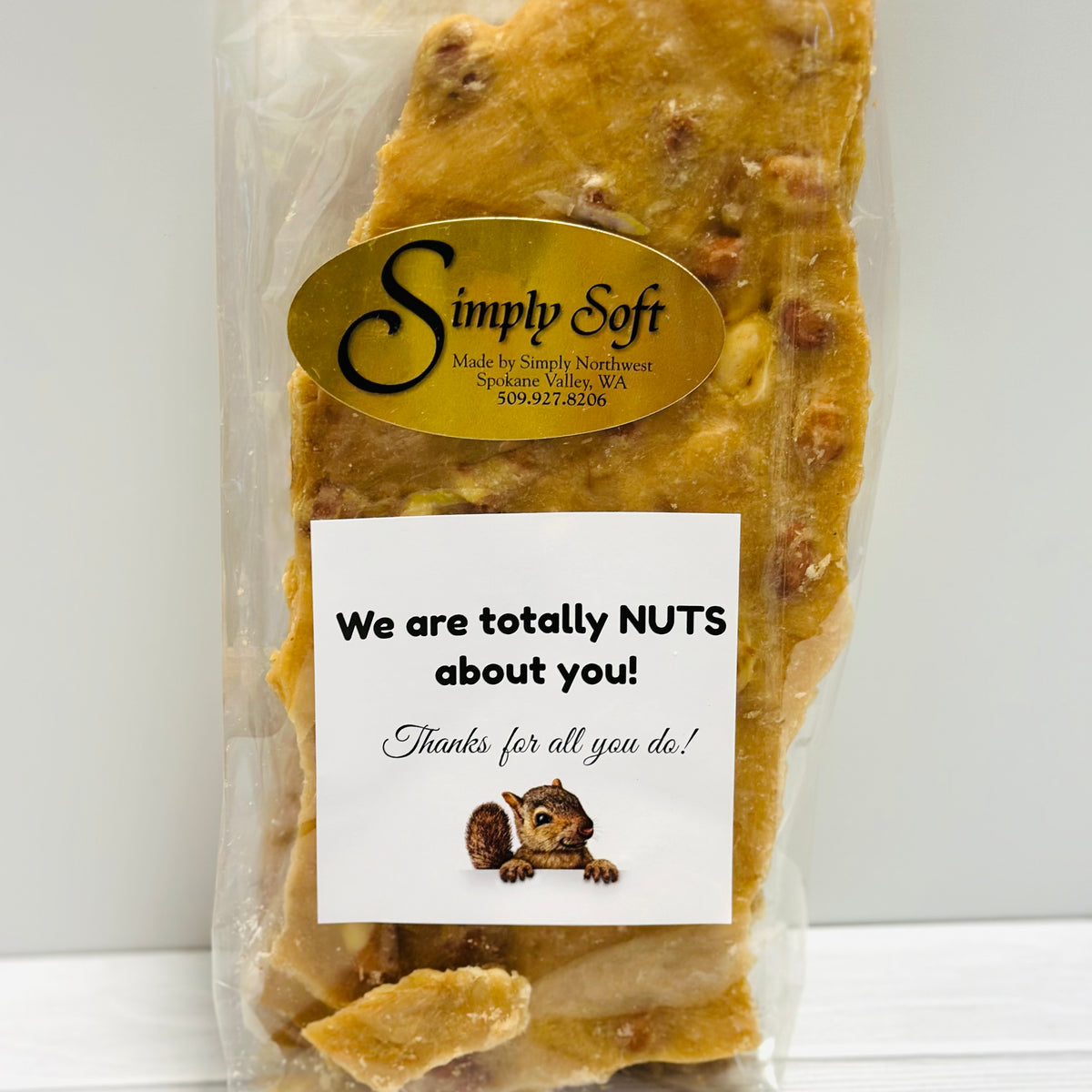Nuts about You Simply Soft Peanut Brittle