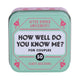 After Dinner Amusements: How Well Do You Know Me? For Couples
