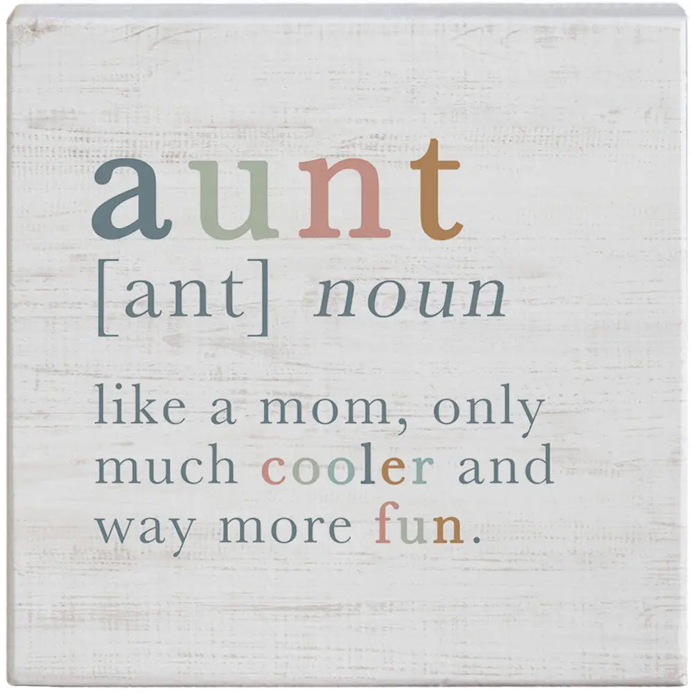 Aunt Definition Block Sign
