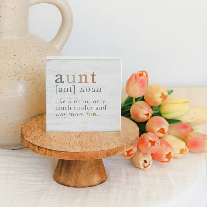 Aunt Definition Block Sign