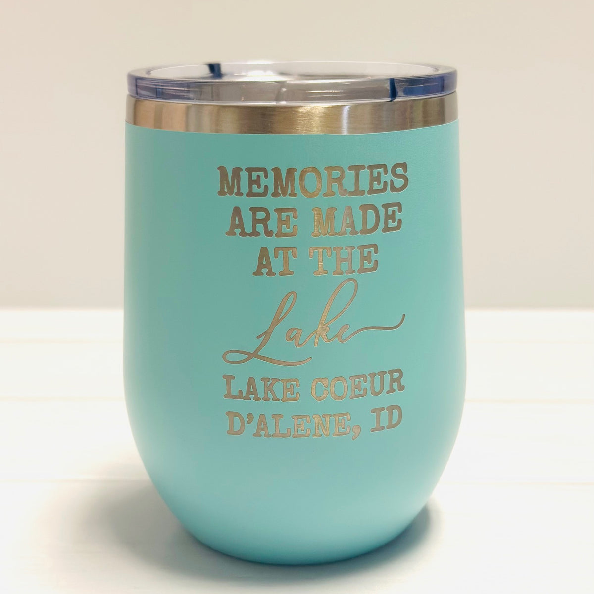 Custom Lake Wine Tumbler