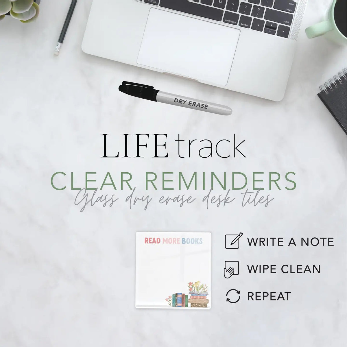 Desk Tile - Read More Books