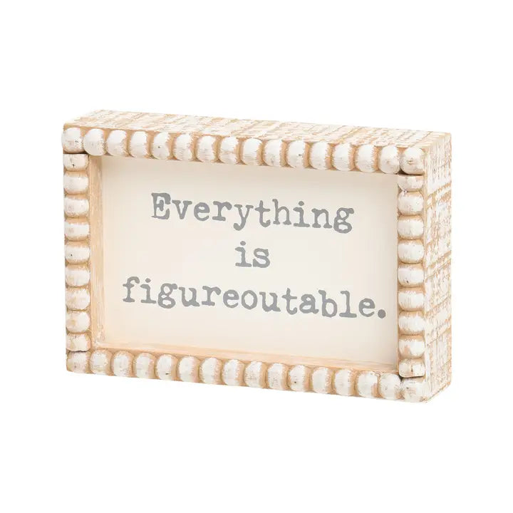 Beaded Sign Everything is Figureoutable