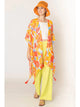 Floral Print Kimono with Tassels