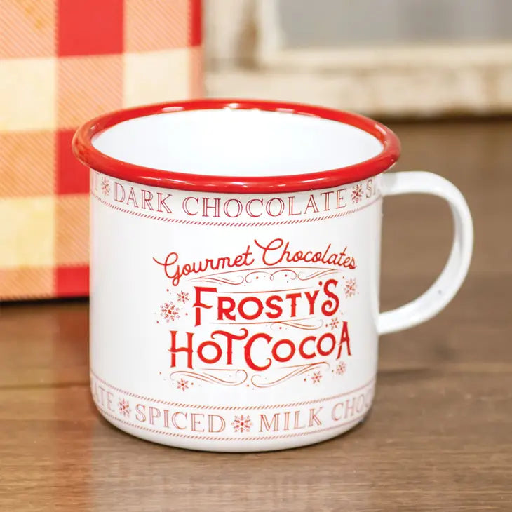 Frosty's Hot cocoa Enamel Mug