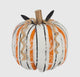 Halloween Striped Fabric Pumpkin