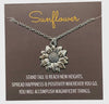 Silver Sunflower Necklace