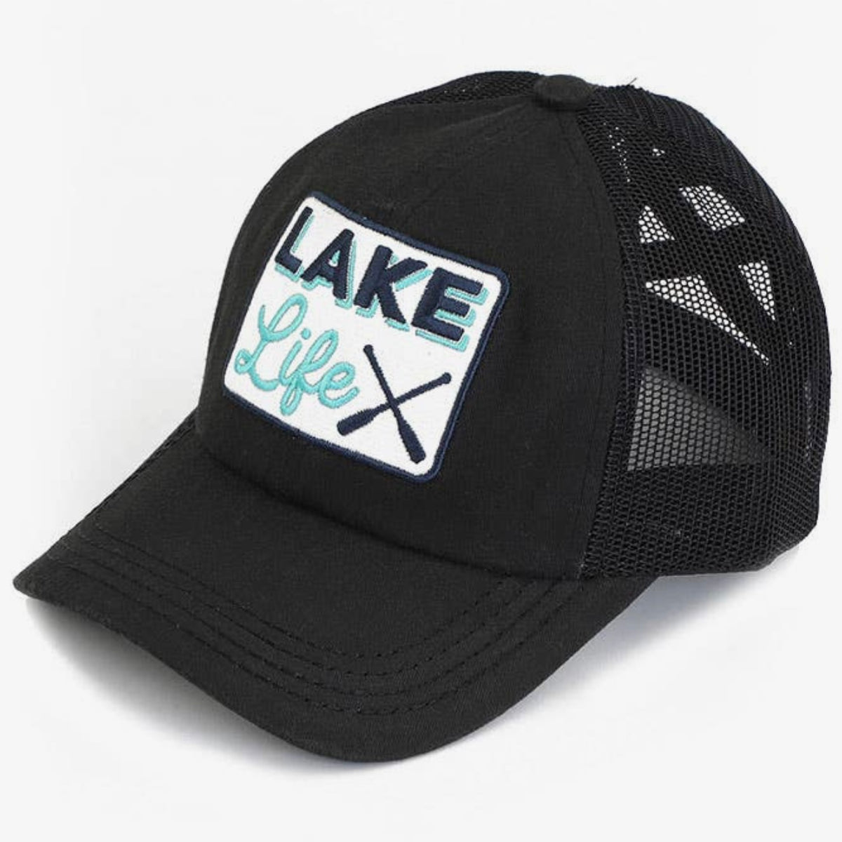 Lake Life Criss Cross Pony Cap