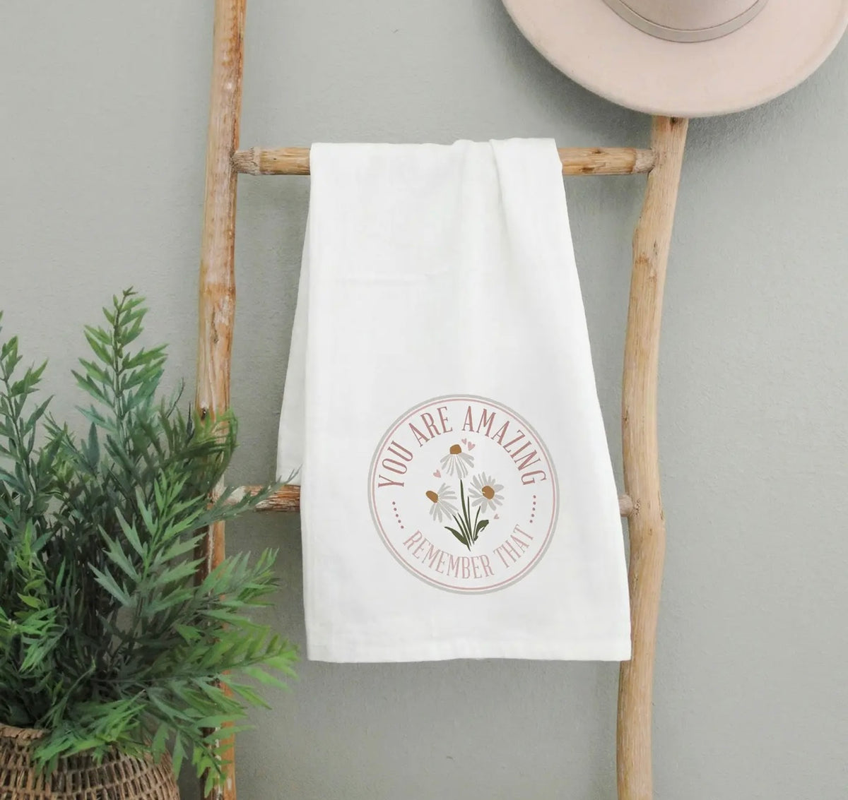 Tea Towel - Daisies You Are Amazing Remember That