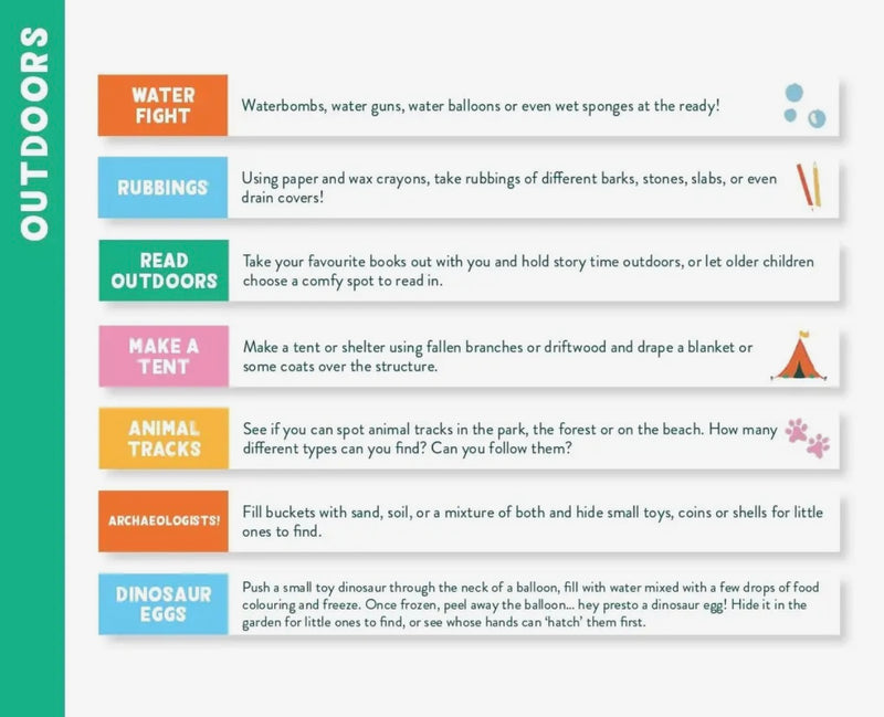 Things to do Outdoors: 100 Activities