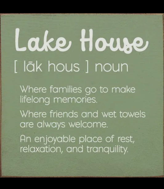 Lake House Noun Sign