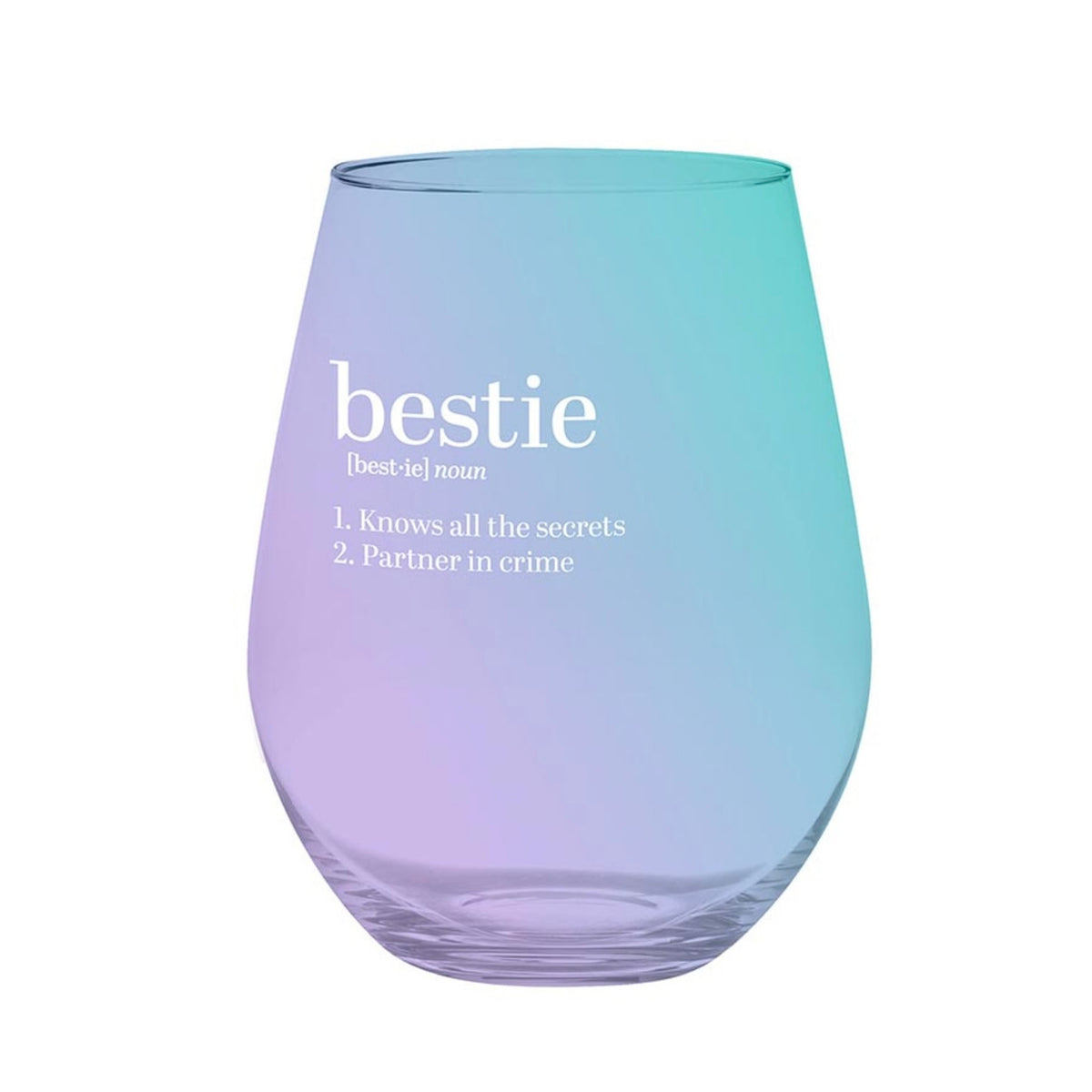 Bestie Jumbo Stemless Wine Glass