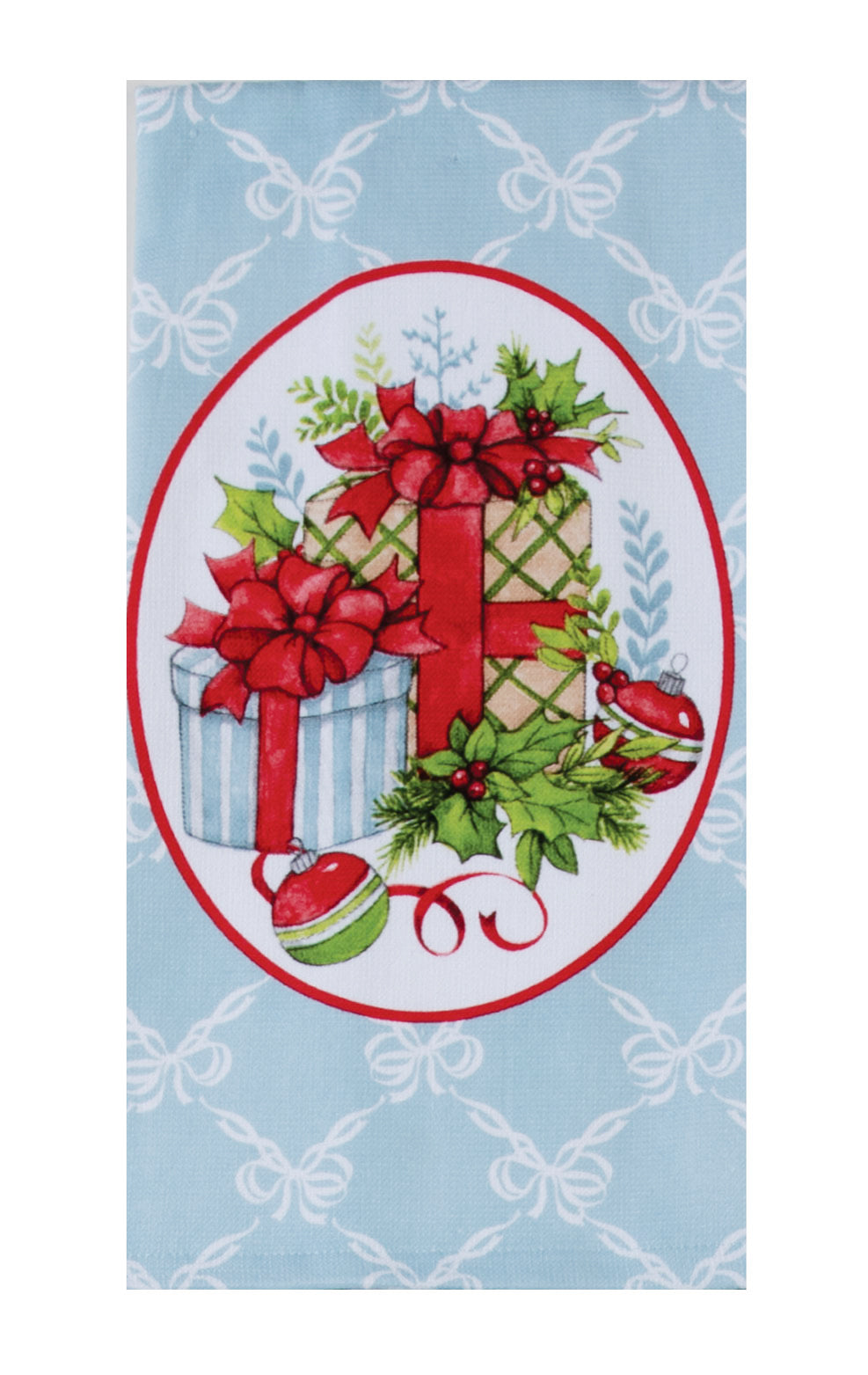 Christmas Morning Gifts and Bows - Dual Purpose Terry Dishtowel