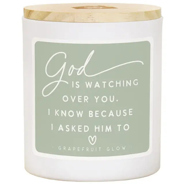 God is Watching Candle
