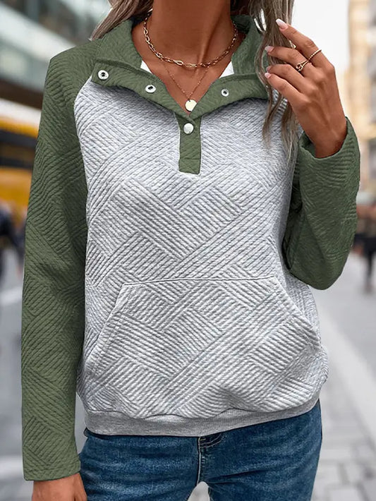 Army Green Pocket Sweatshirt
