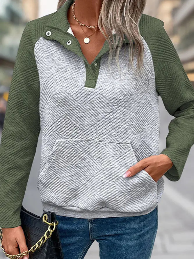 Army Green Pocket Sweatshirt