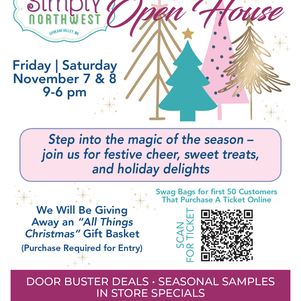 Swag Bag Ticket for Holiday Open House