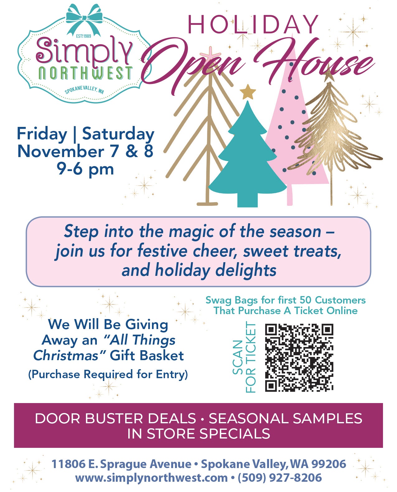 Swag Bag Ticket for Holiday Open House