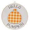 Hello Pumpkin Circle Easel Sign