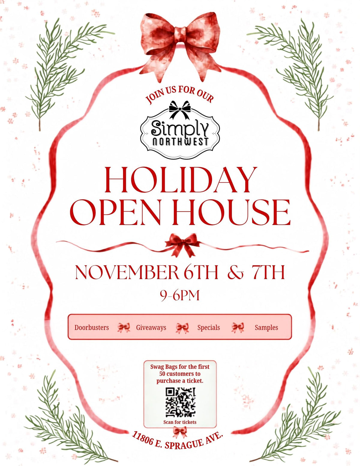 Swag Bag Ticket for Holiday Open House