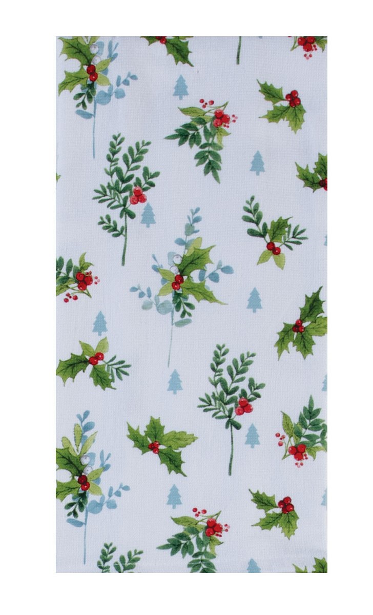 Christmas Holly - Dual Purpose Terry Towel