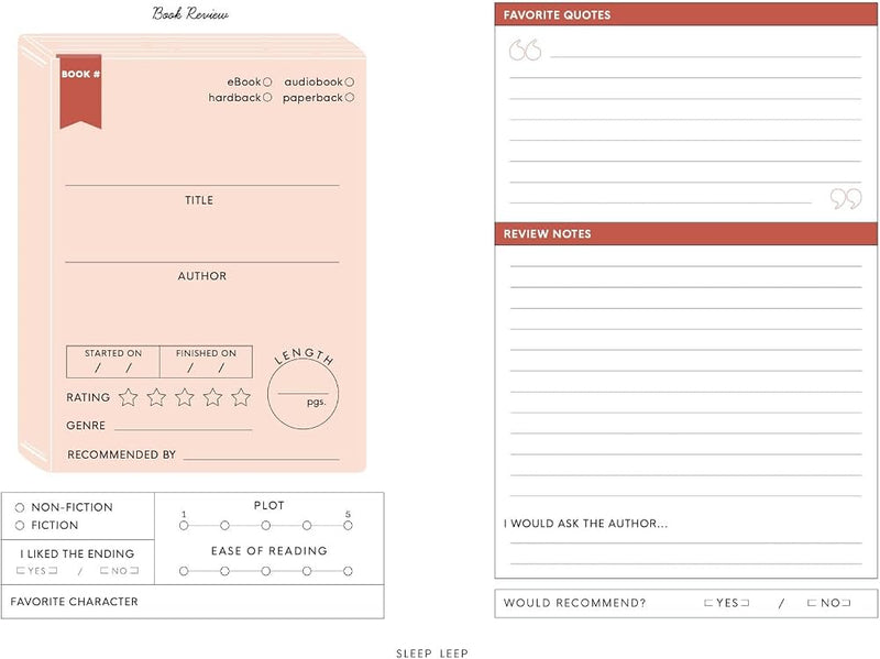 For the Love of Books - A Reading Journal for Teens