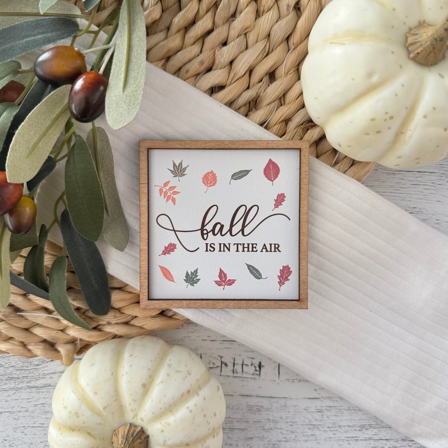 Mini Framed Fall Sign