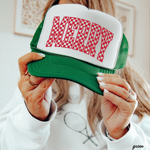 Trucker Hat - Merry Checkered