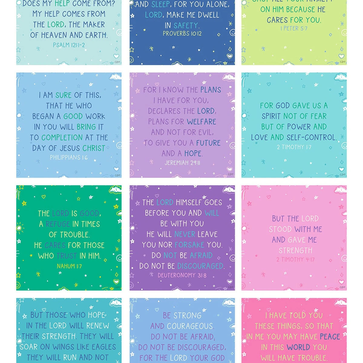 Verses for Peace – Bible Verse Card Set with Display Stand
