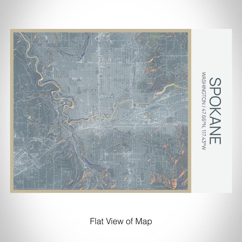 Spokane Map Bottle with Bamboo Lid - In Afternoon