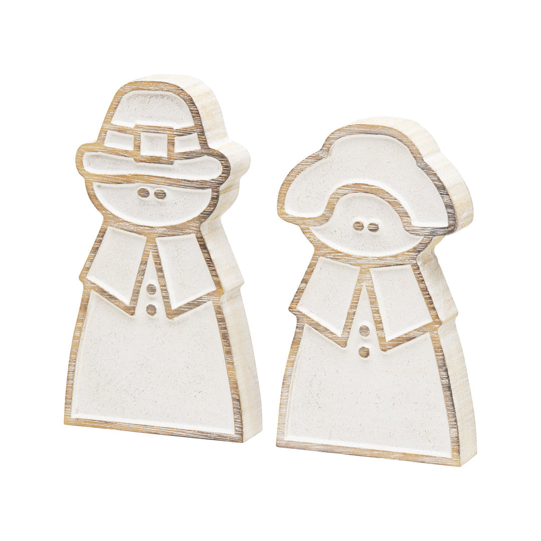 Shelf Sitters- Carved Pilgrims Set