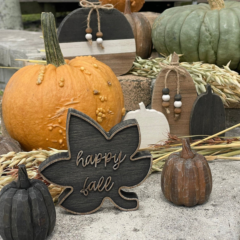 Shelf Sitter - Happy Fall Leaf