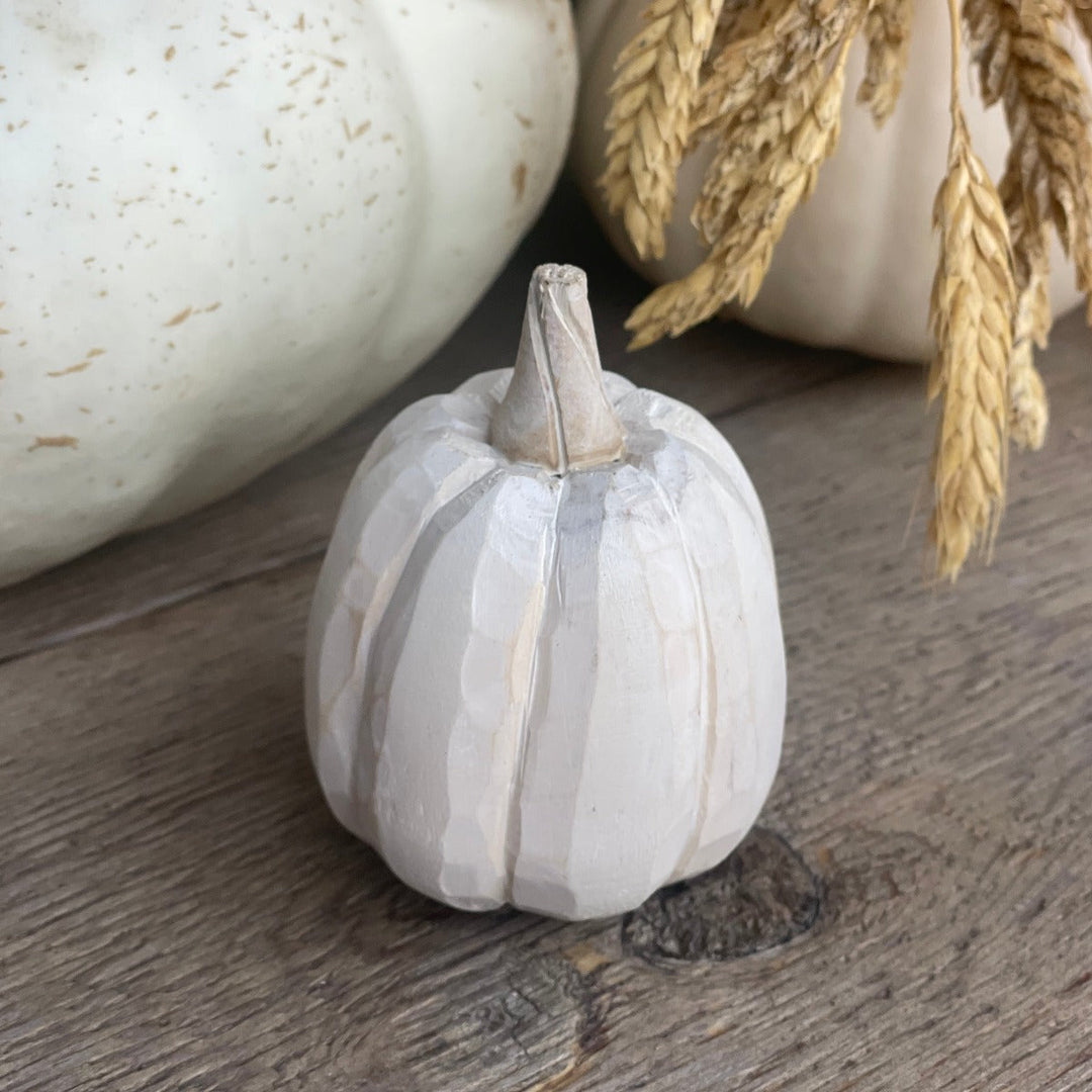 Small Fall Carved Pumpkin