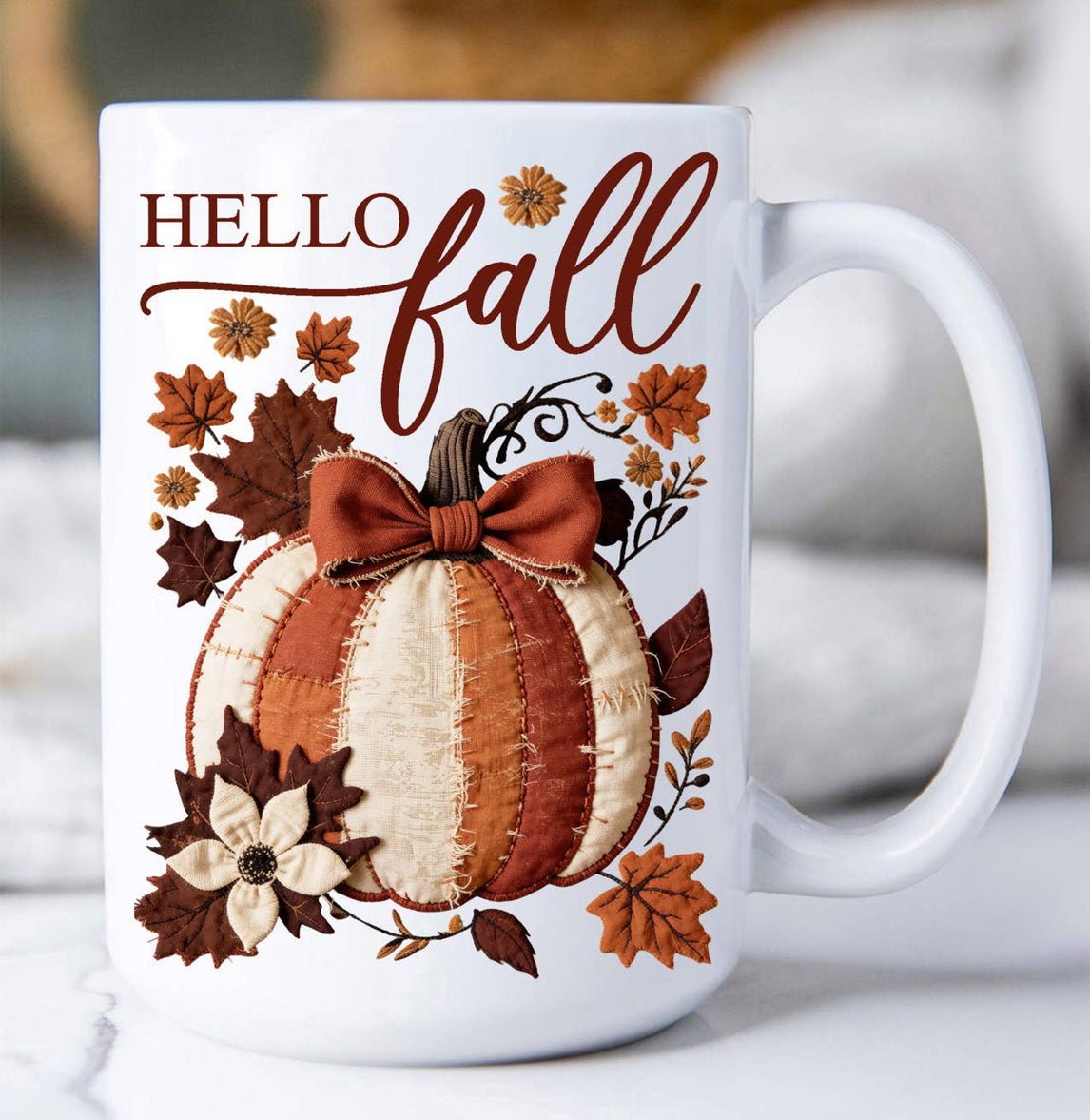 Hello Fall Pumpkin Mug