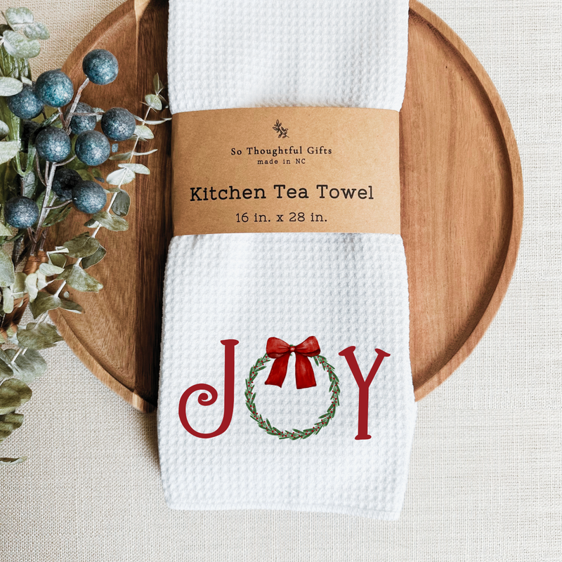 Waffle Weave Christmas Dishtowel